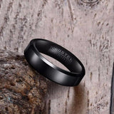 6mm Beveled Tungsten Wedding Band for Men Ring