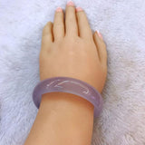 Zheru Natural Agate Chalcedony 54-64mm Light Purple Bracelet