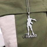 Personalised Cartoon Characters Name Necklace Baby Toddler Child Stainless Steel