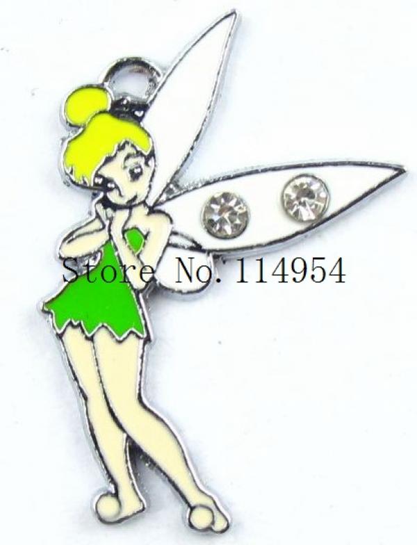 30 Pcs Tinkerbell DIY Metal Charms Jewelry Making Pendants A195