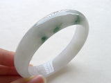 Zheru Jewelry Myanmar Jadeite Two-Tone Bracelet 54-64mm