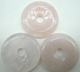 40mm Natural Stone Quartz Crystal Safety Button Pendant for DIY Jewelry Making