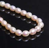9mm Freshwater Pearl Loose Beads Rice Shape DIY Jewelry Making
