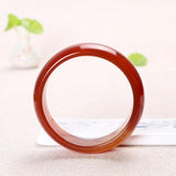 Red Agate Chalcedony Bangle 54-64mm Princess Jewelry Gift