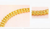 24k Yellow Plated Fishbone Bracelet for Women