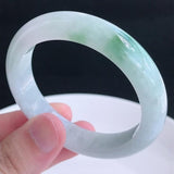 Natural Burmese Light Two-Color Jadeite Bracelet 54mm-64mm