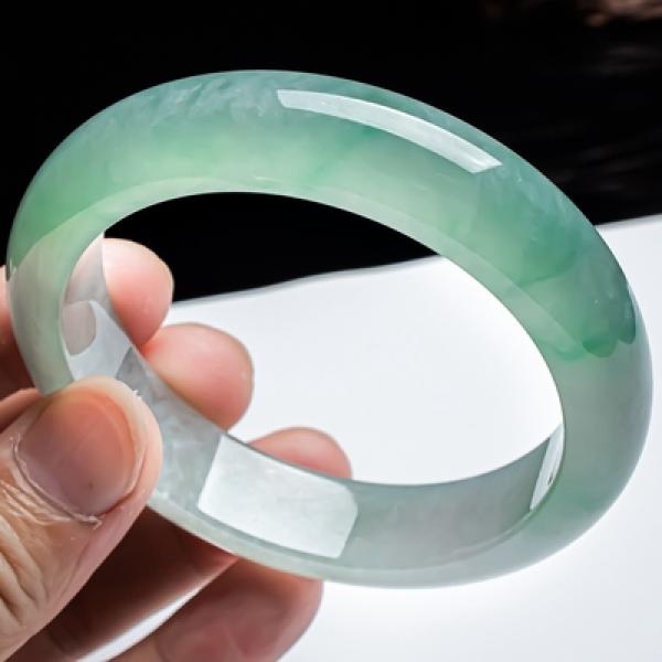 Natural Myanmar Jade Bracelet 54mm-62mm Princess Bracelet for Mom Girlfriend