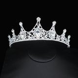 Crystal Bridal Tiara Crown and Veil with Comb Wedding Head Jewelry