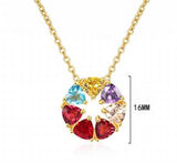 2.6ct Gemstone Pendant Necklace 925 Sterling Silver Choker Chain