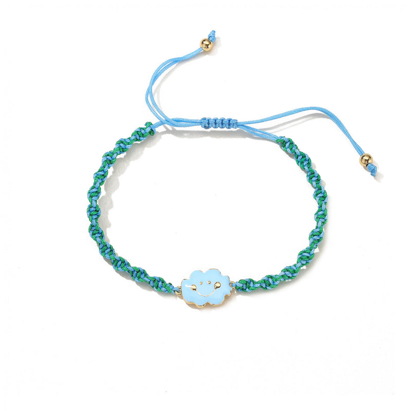 HECHENG Cloud Rope Bracelet, Adjustable Rainbow Bracelet