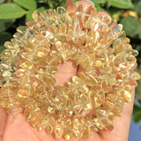 8-12mm Yellow Citrine Crystal Stone Chips Beads for DIY Jewelry Making