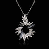 Sun Pendant Women Necklace Rhinestone Charm Spring Jewelry