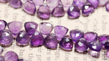 10pcs Amethyst Faceted Loose Beads for DIY Jewelry Making Necklace