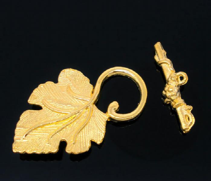 100 Sets Plated Grape Charm Toggle Clasps 37x23mm 25x8mm Wholesale