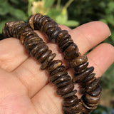 8-12mm Natural Bronzite Stone Freeform Dondelle Chips Beads