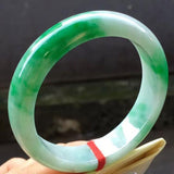 Zheru Jade Bracelet - Ice Green Two-Tone 54-64mm