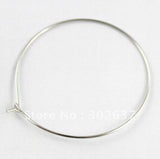 500pcs Wine Glass Charm Hoops Wires 40mm DIY Jewelry Making Supplies