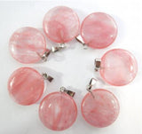 24pcs Cherry Quartz Pendants for DIY Necklace Making