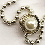 Vintage Pearl Beads Chains Bracelet Charm Jewelry 925 Sterling Silver