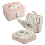 Plush PU Leather Jewelry Box with 2 Drawers