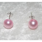 Real Freshwater Pearl Stud Earrings 925 Sterling Silver Jewelry