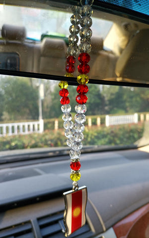 Yezidi Flag Jewelry Necklace Car/Home/Office Hanging Yazidi Lalish