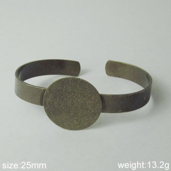 Flat Unique Brass Bracelet Base - ID4737