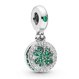 925 Silver Flower Butterfly Clover Charms DIY Beads for Bracelet