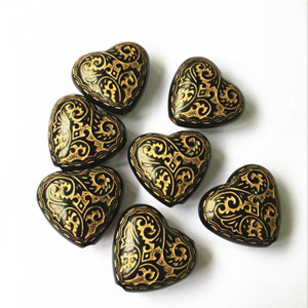 Acrylic Heart Shape Antique Beads 30X25mm 84pcs/lot #6072