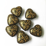 Acrylic Heart Shape Antique Beads 30X25mm 84pcs/lot #6072