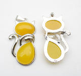 10pcs Tiger Eye Stone Malachite Cat Pendant for Jewelry Making DIY