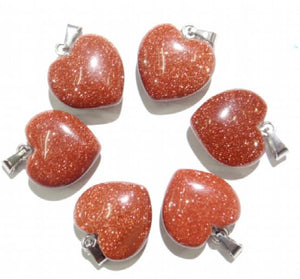 Natural Stone Heart Pendant DIY Jewelry Making Necklace Accessories