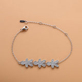 925 Silver Zircon Boy & Girl Chain Bracelets for Women Adjustable CZ Jewelry