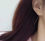 18k Butterfly Earrings Long Drop Two Colours AU750 Jewelry