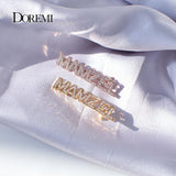 DOREMI Stainless Name Crystal Brooch for All Ages