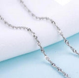 Wave Box Cross Snake 100% S925 Sterling Silver Chain Necklace