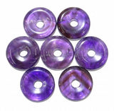 6pcs Natural Stone Donut Pendant Charms for DIY Jewelry Making