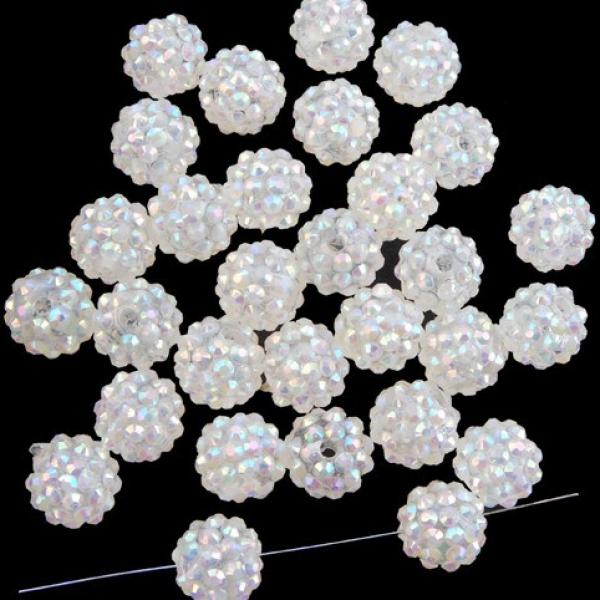 10mm Clear DIY Resin Crystal Ball Bead for Bracelets Making