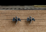 925 Sterling Silver Dinosaur Stud Earrings Retro Punk Vintage Animal Jewelry
