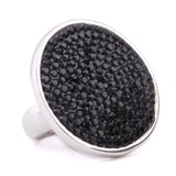 Crystal Wedding Rings Stainless Steel Part Ring Women Jewelry