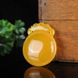 Jade Bone Marrow Heart Mirror Pendant Men Women