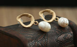 Freshwater Pearl Earrings s925 Silver Unique Jewelry