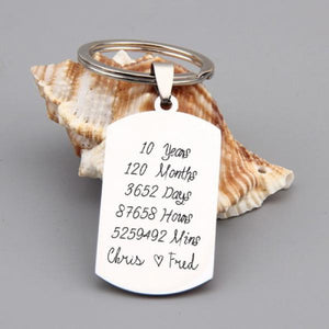 FLYANGEL 10-Year Anniversary Keychain Box for Couples