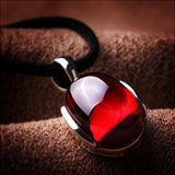 High-end Natural Garnet Sterling Silver Necklace Pendant