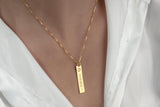 Personalized Music Code Necklace - Engraved Bar Necklace - Birthday Gift