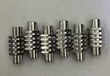 50pcs Rhodium Plated Copper Magnetic Clasp 9*20mm Inner 5mm Hole