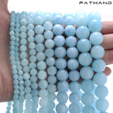 Topazs Light Jaspers Chalcedonys Round Loose Bead for DIY Bracelet