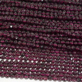 Natural Mid Spessartine Garnet / Rhodolite Garnet Faceted Round Beads 4mm