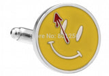 Yellow Smile Face Copper Cufflinks Wholesale & Retail