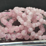Madagascar Rose Pink Quartz Stone Beads Bracelet Necklace Jewelry Making